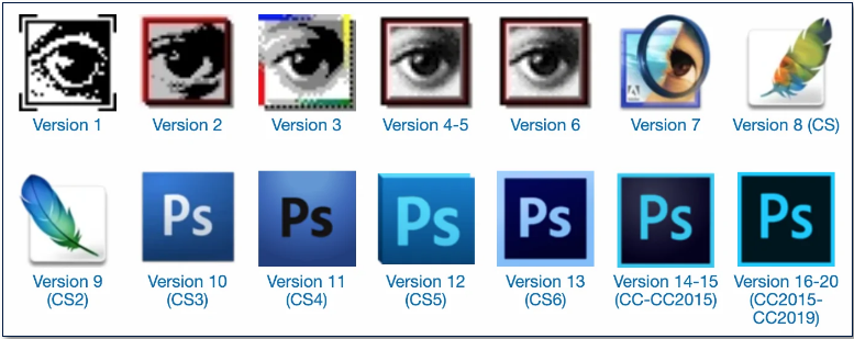 PHOTOSHOP LOGO HISTORY