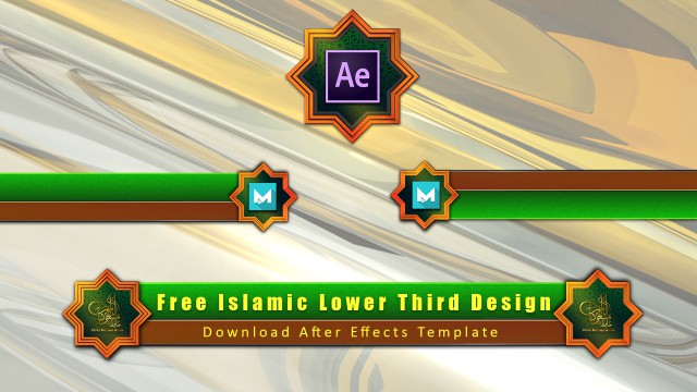 Download islamic lower third Adobe After Effects Element 3d template