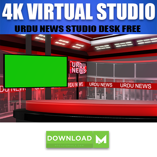 Download News Studio Desk TV Set, Sports News, Urdu News, Hindi News